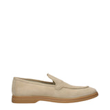 Eleventy Beige Leather Slip-On Loafers