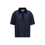 Ami Paris Blue Cotton Polo Shirt