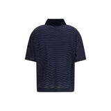 Ami Paris Blue Cotton Polo Shirt