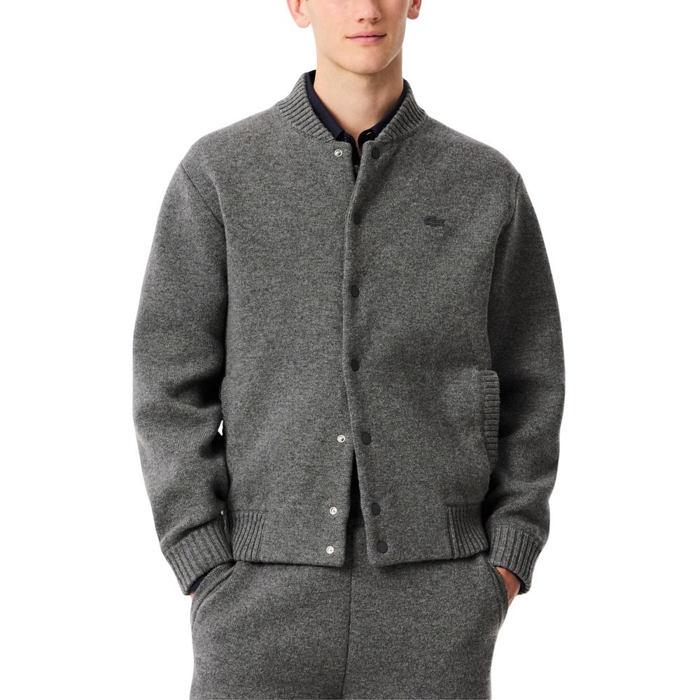 Lacoste Gray Wool Cardigan