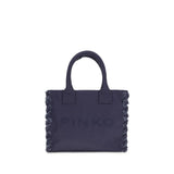 PINKO Blue Cotton Shoulder Bag