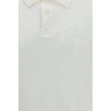 Burberry White Cotton Polo Shirt