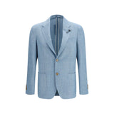 Lardini Blue Silk Blazer