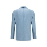 Lardini Blue Silk Blazer