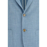 Lardini Blue Silk Blazer