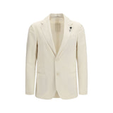 Lardini White Cotton Blazer