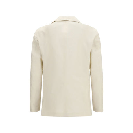 Lardini White Cotton Blazer