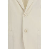 Lardini White Cotton Blazer