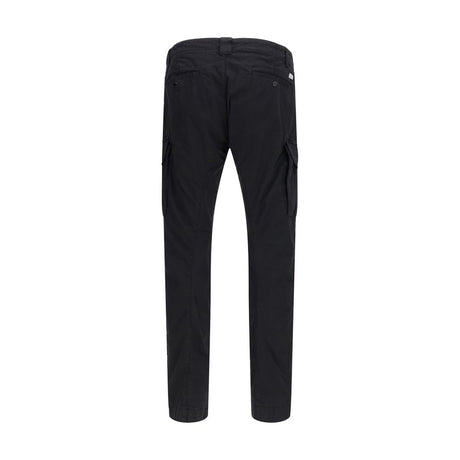 C.P. Company Black Cotton Cargo Pants