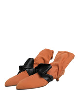 Dolce & Gabbana Brown Black Suede Boots Shoes