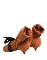 Dolce & Gabbana Brown Black Suede Boots Shoes