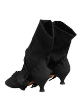 Dolce & Gabbana Black Suede Mid Calf Boots Shoes
