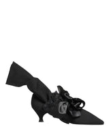Dolce & Gabbana Black Suede Mid Calf Boots Shoes
