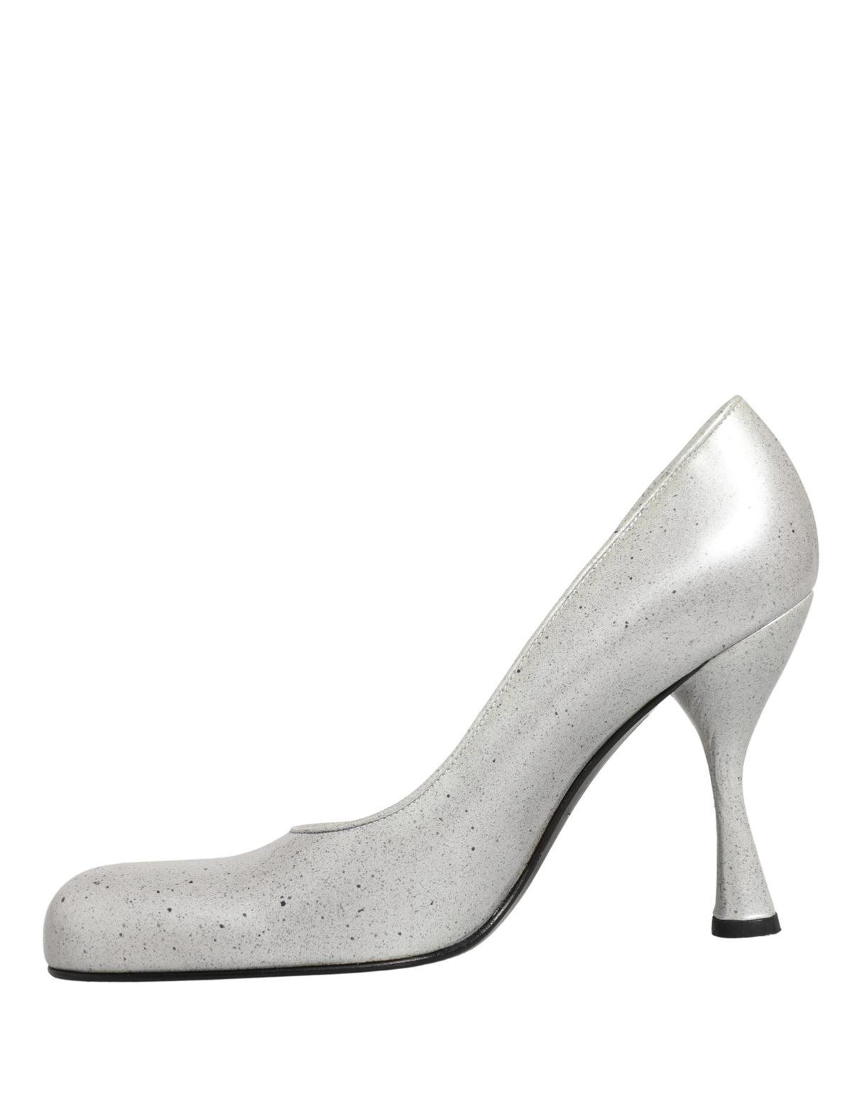 Dolce & Gabbana White Leather High Heels Women Pumps Shoes