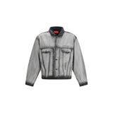 Diesel Gray Cotton Denim Jacket