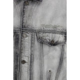 Diesel Gray Cotton Denim Jacket