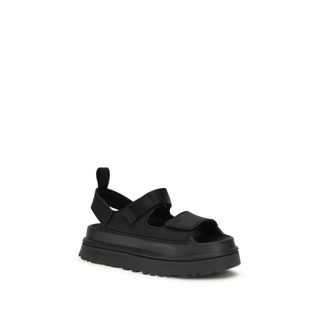 UGG Black Recycled Polyester Platform Sandals