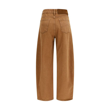 Jacob Cohen Brown Cotton Relaxed Fit Jeans