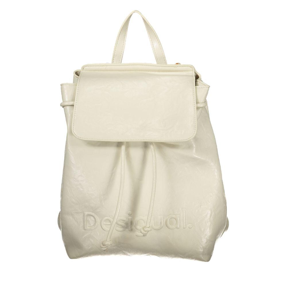 Desigual White Polyurethane Women\'s Women\'s Backpack Desigual White Polyurethane Women main image 3