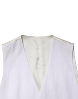 Dolce & Gabbana White SARTORIA Linen 2 Piece Men Formal Suit