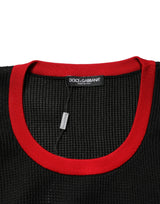 Dolce & Gabbana Black Crew Neck Sleeveless Men Knit Vest T-shirt