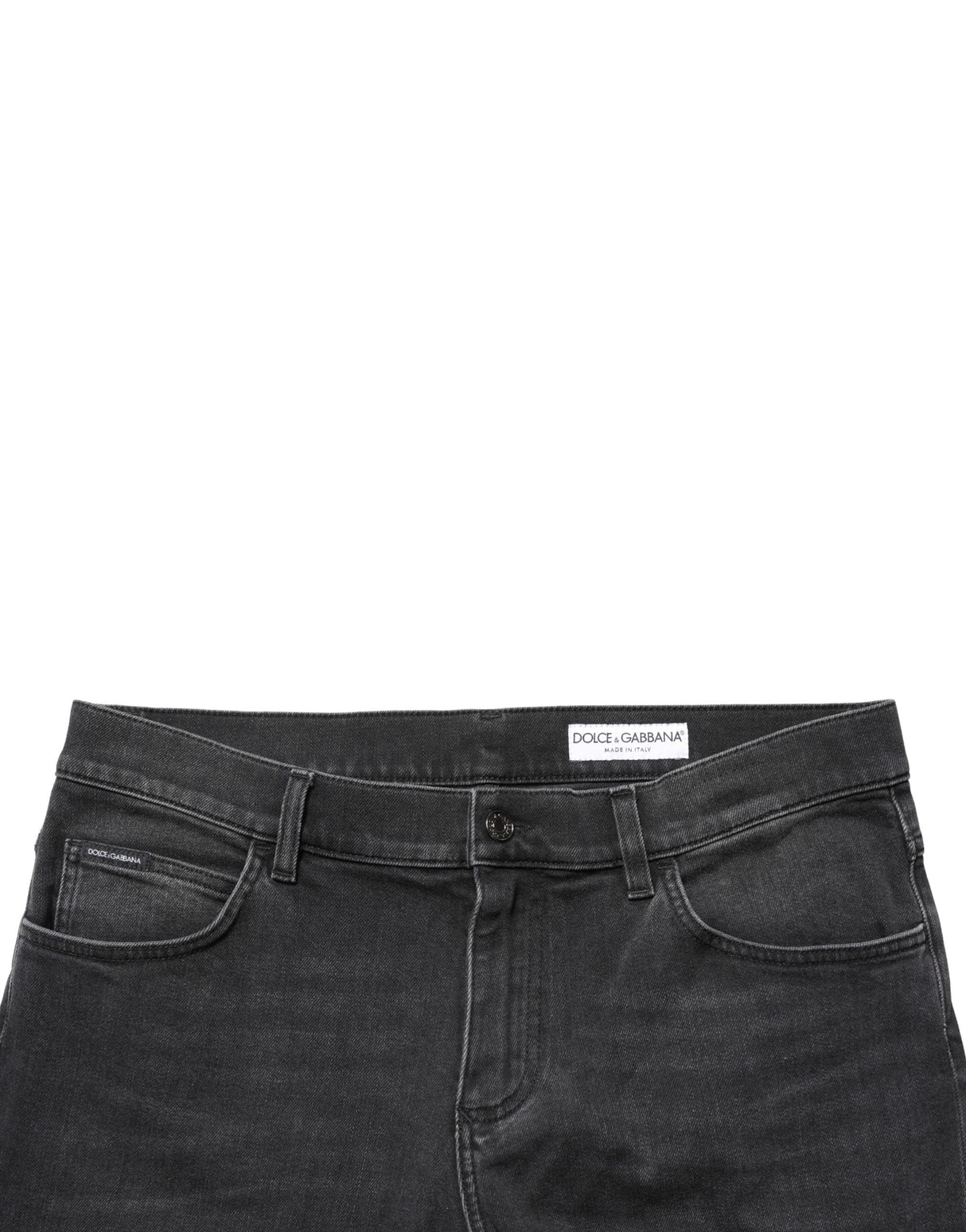 Dolce & Gabbana Black Cotton Stretch Regular SkinnyDenim Jeans