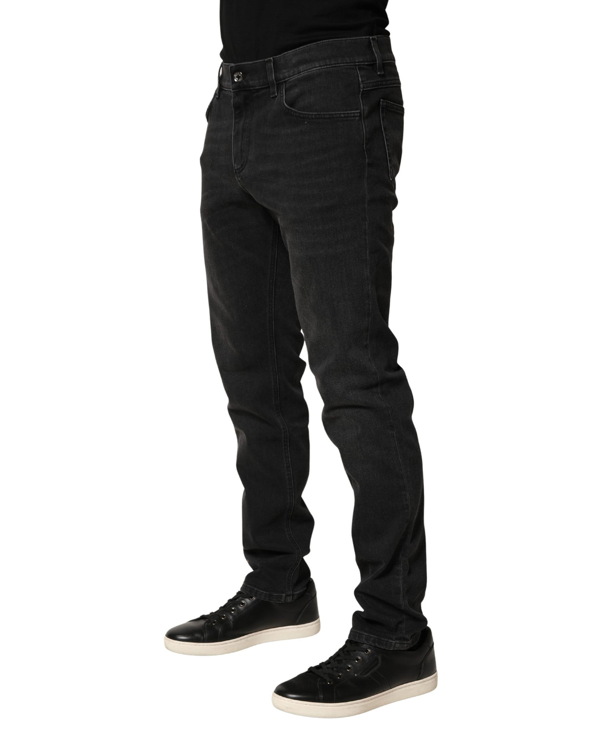 Dolce & Gabbana Black Cotton Stretch Regular SkinnyDenim Jeans