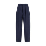 Giorgio Armani Blue Silk Casual Pants