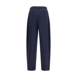 Giorgio Armani Blue Silk Casual Pants