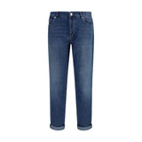 Brunello Cucinelli Blue Cotton Relaxed Fit Jeans