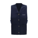 Miu Miu Blue Cashmere Sleeveles Sweater