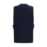 Miu Miu Blue Cashmere Sleeveles Sweater