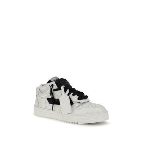 Off-White Multicolor Calf Leather Bos Taurus Athletic Sneakers
