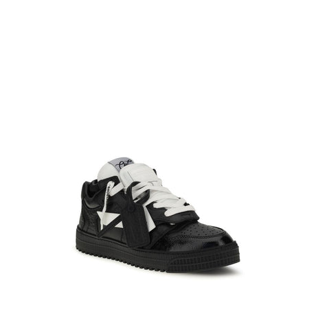 Off-White Multicolor Calf Leather Bos Taurus Athletic Sneakers