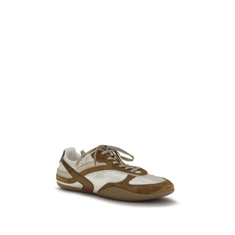Miu Miu Multicolor Calf Leather Bos Taurus Athletic Sneakers