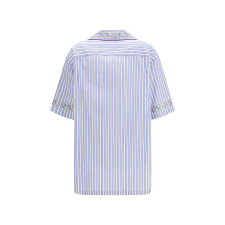 Dolce & Gabbana Blue Cotton Pattern Shirt