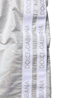 Dolce & Gabbana Silver Polyester Drawstring Men Shorts Swimwear