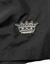 Dolce & Gabbana Black Polyester Drawstring Men Shorts Swimwear