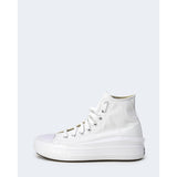 Converse White Cotton High Top Sneakers