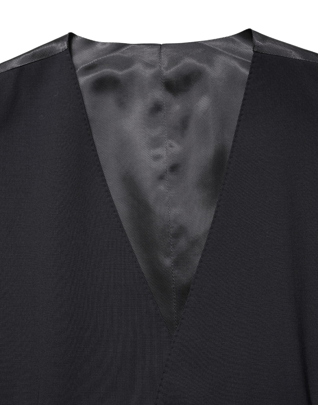 Dolce & Gabbana Black Wool Single Breasted Waistcoat Vest