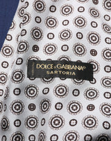 Dolce & Gabbana Navy Blue Wool Dress Formal Waistcoat Vest
