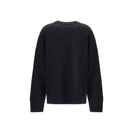 Ami Paris Black Fleece Wool Sweatshirt