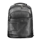 Piquadro Black Leather Men's Backpack