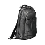 Piquadro Black Leather Men's Backpack