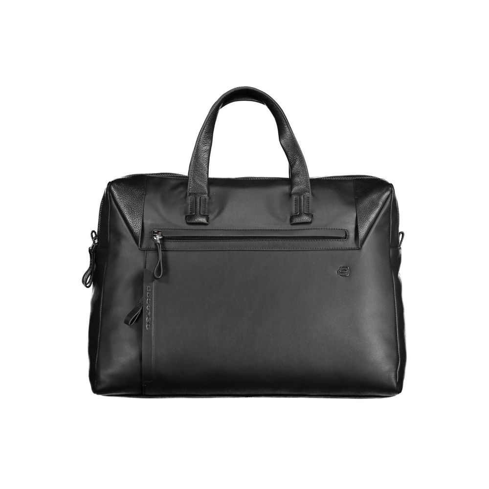 Piquadro Black Leather Men's Briefcase