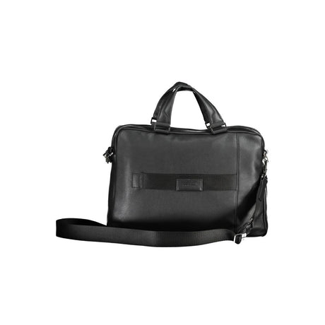 Piquadro Black Leather Men Briefcase
