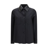 Max Mara Black Polyester Pattern Shirt