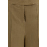 Max Mara Bicolor Linen Bermuda Shorts
