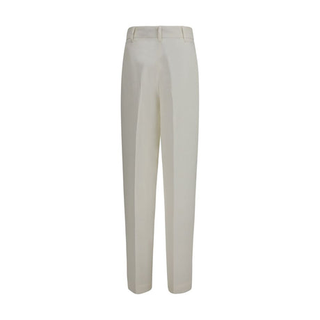 Max Mara White Linen Casual Pants
