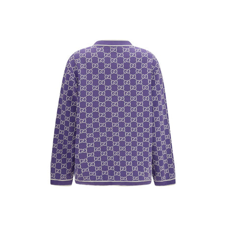 Gucci Purple Cotton Cardigan